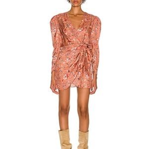 BNWT ISABEL MARANT ETOILE Baikal Mini Dress - 36 - papya